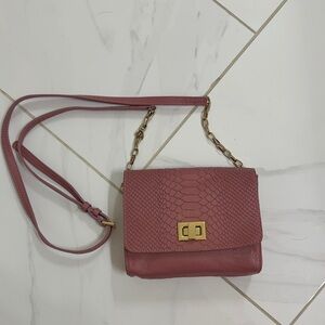 Gigi New York Women's Dusty Rose Pink Crossbody Bag with Gold Hardware